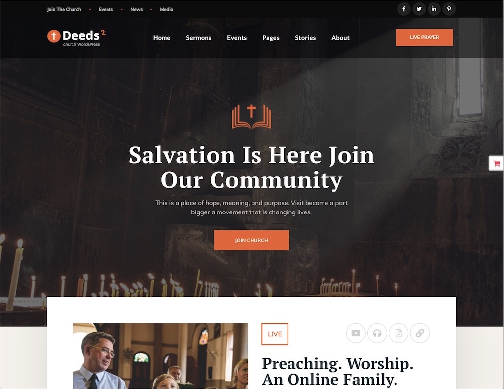 Church Website Example